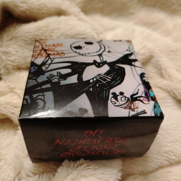 🦇 RARE !!Unisex new black crystal Nightmare before Christmas bat double ring 🦇 - Picture 5 of 6